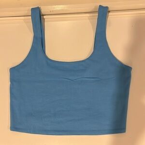 Blue Cropped Tank Top
